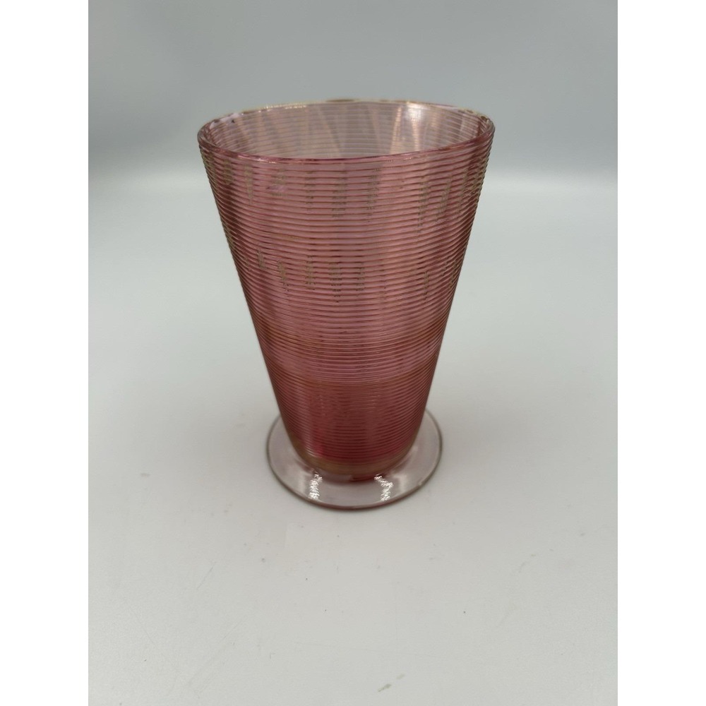Pink Murano glass with 'Mezza Filigrana' technique.